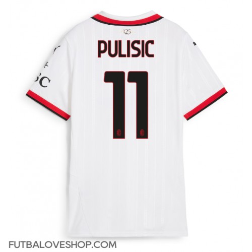 Dres AC Milan Christian Pulisic #11 Preč pre Ženy 2024-25 Krátky Rukáv